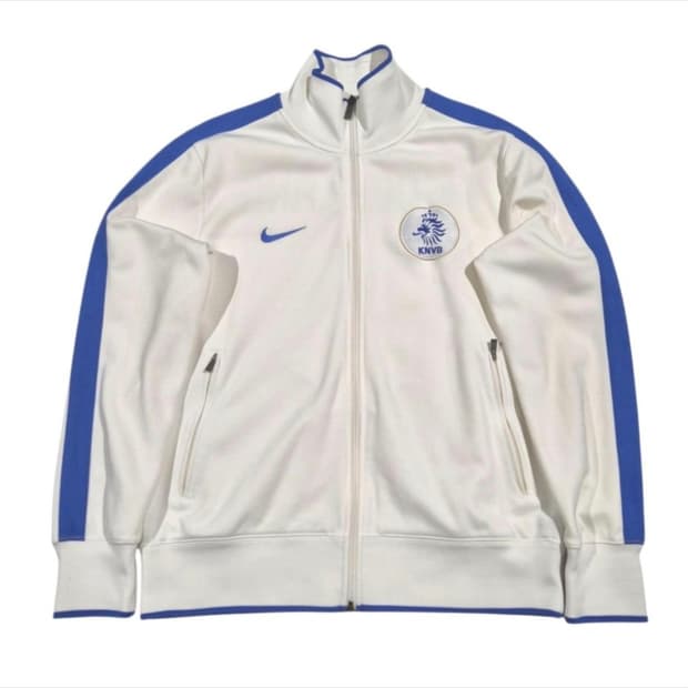 M) NIKE 나이키 네덜란드 국대 트렉탑 져지 화이트 블루