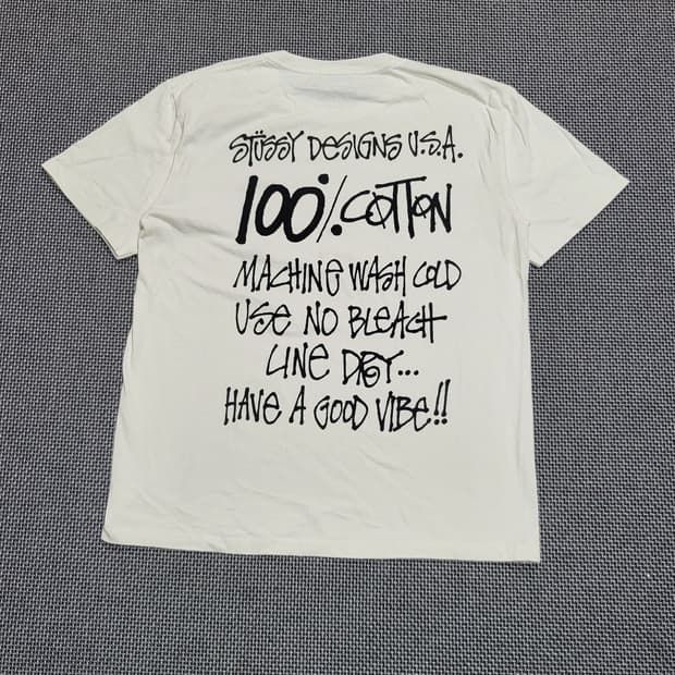 스투시 100% 피그먼트 다이드 반팔 티셔츠 내츄럴 (M)