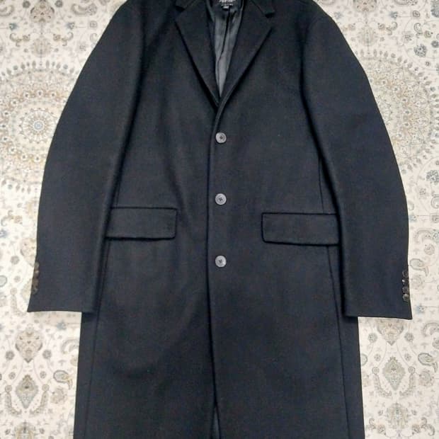 질스튜어트 블랙 캐시미어 혼방 코트 M