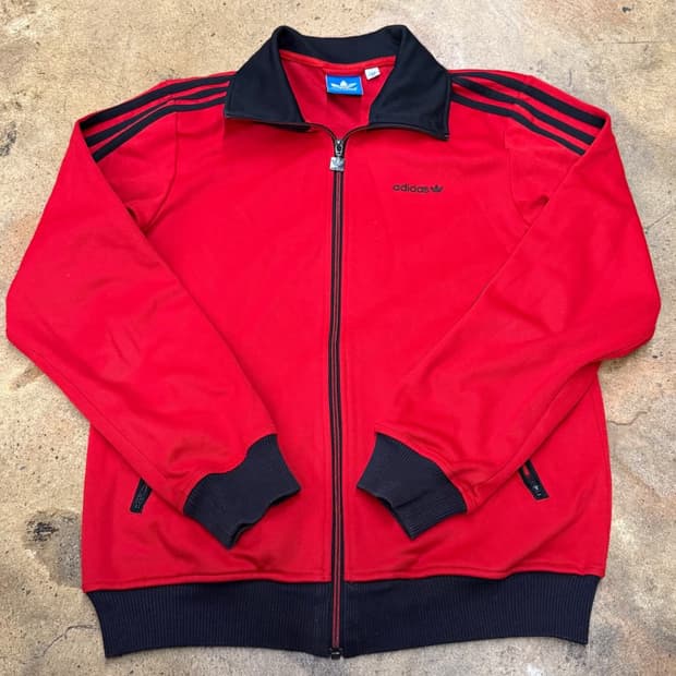 아디다스 레드 블랙 져지 트랙탑 빨검 100