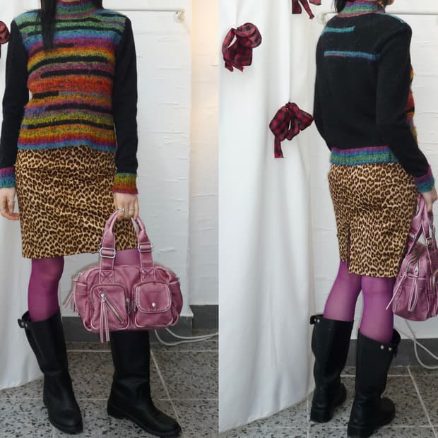 color pop stripe knit