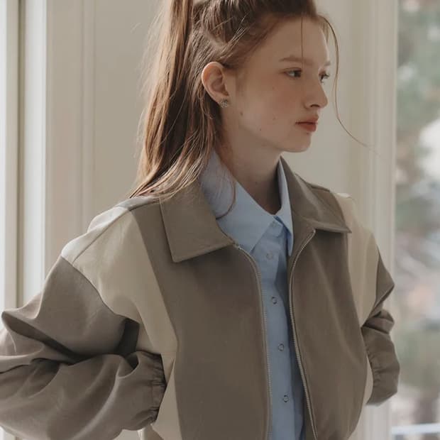 레터프롬문 바시티 자켓 새상품(박진주 착용)