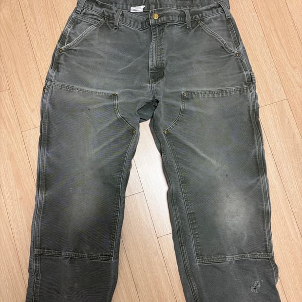 38*30) 칼하트 더블니 모스그린