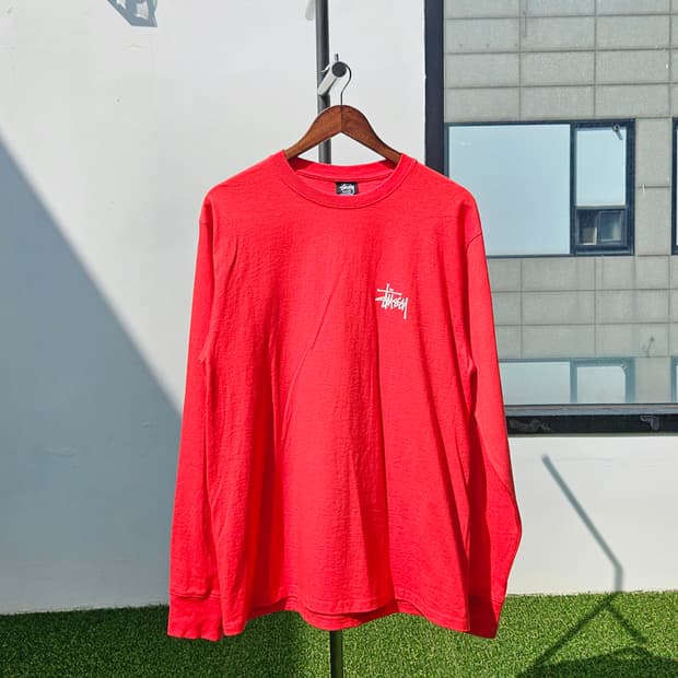 스투시 롱슬리브 레드