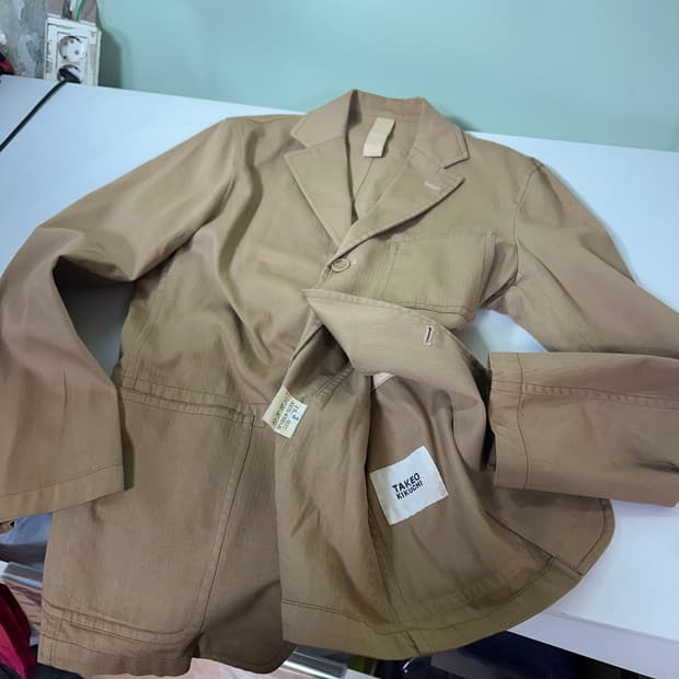 3 M 타케오키쿠치 일본판 베이지 코튼 클래식 블레이져