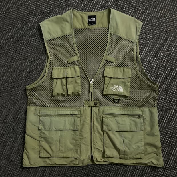 노스페이스 메쉬 라이트 카키 피싱 베스트o 4691