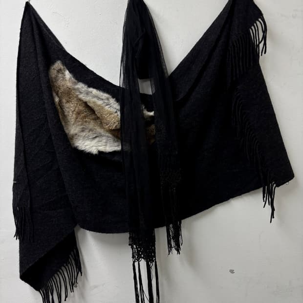 “Vintage” Black Scarf