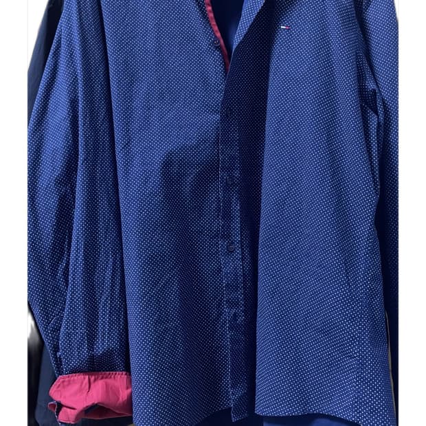 타미힐피거 빈티지 네이비 도트 셔츠