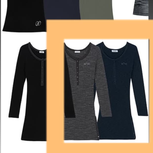 애즈온 골지 미니 원피스 네이비 색상