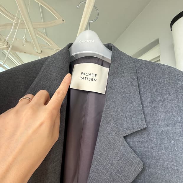 파사드 패턴 그레이 자켓 S