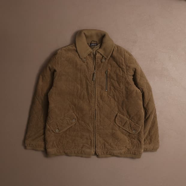 일본빈티지 코듀로이 누빔 블루종 자켓 A1765