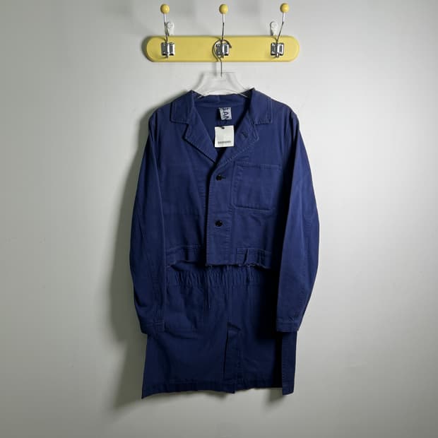 16SS 꼼데가르송 간류 언발란스 데미지 롱 자켓 M