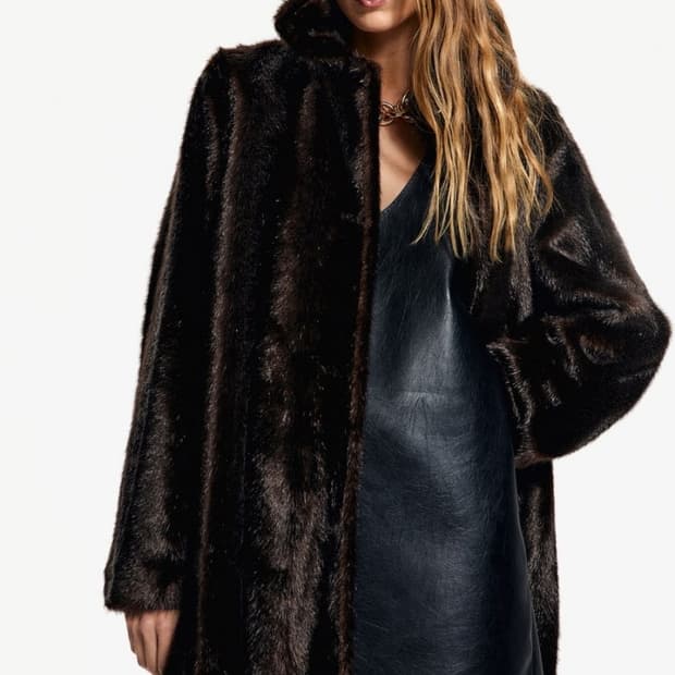 H&M 플러피 퍼 코트