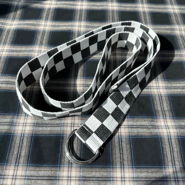 체커보드 바둑이 검흰 벨트 (반스느낌)