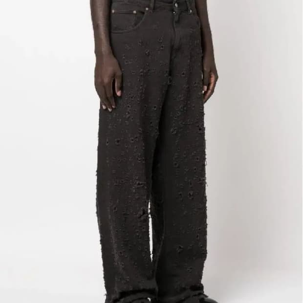 MM6마르지엘라 디스트로이드 와이드 데님팬츠31