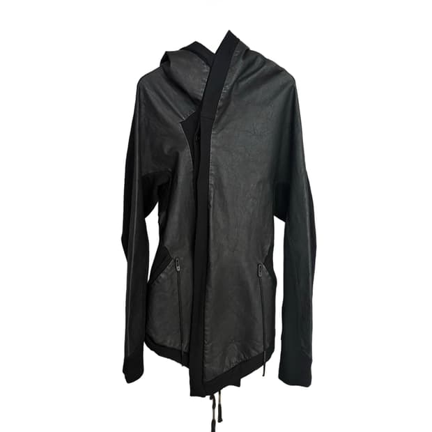 BBS asymmetric hooded jacket