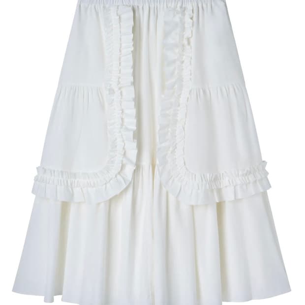 로액슈얼 스커트 화이트