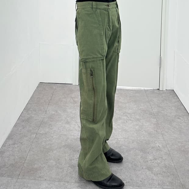 Japanese Vintage Zip Pocket Khaki Cargo 