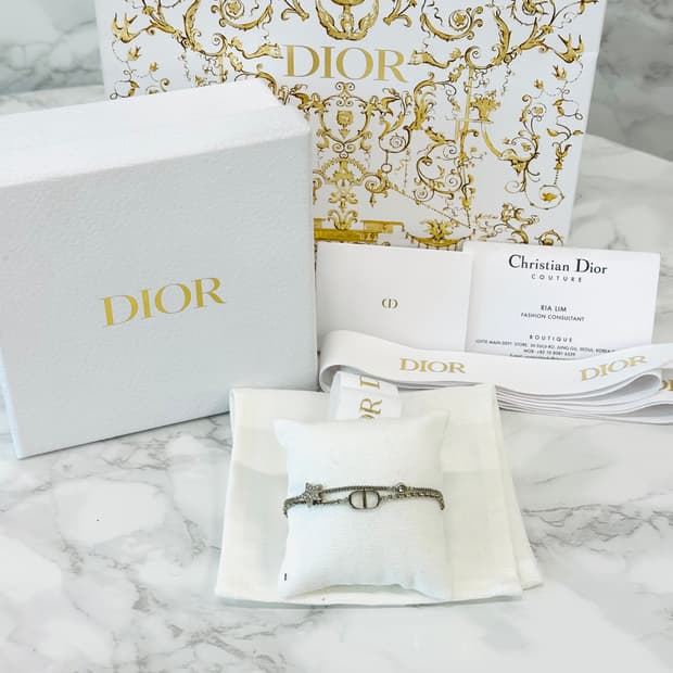 [풀구성] 디올 쁘띠 CD 더블 크리스탈 브레이슬릿