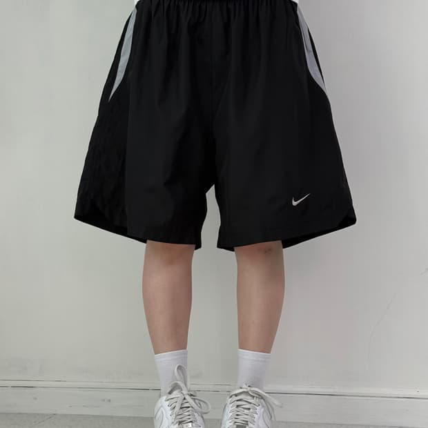나이키 블랙 와이드 반바지