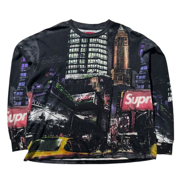 슈프림 스카이라인 시퀸 롱슬리브 티셔츠