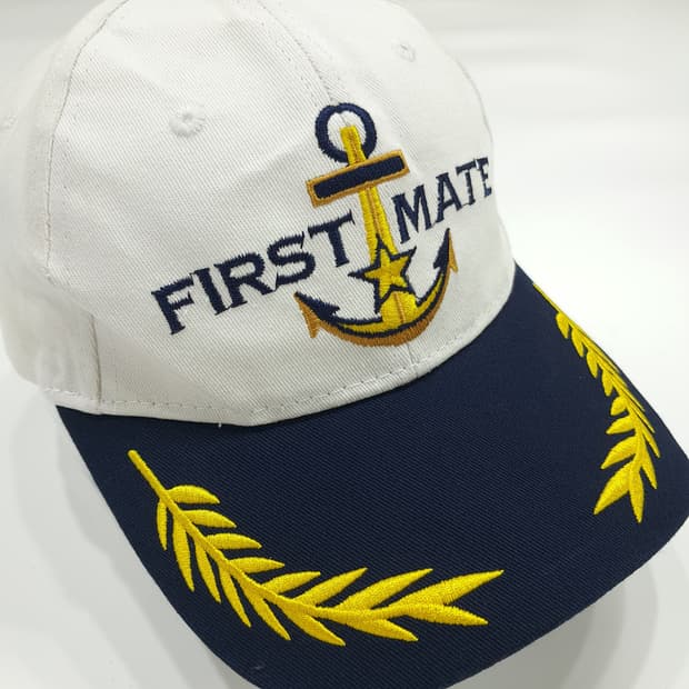 캡틴 First Mate 앵커 자수 월계수 볼캡 P1230