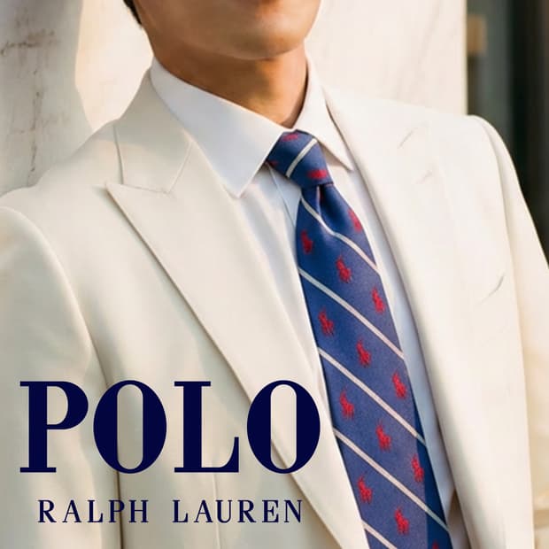 폴로 랄프로렌 스트라이프 포니 자수 넥타이 9.0cm A등급 E8759
