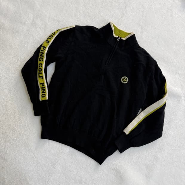 100 핑 방풍 반집업 니트 0319T