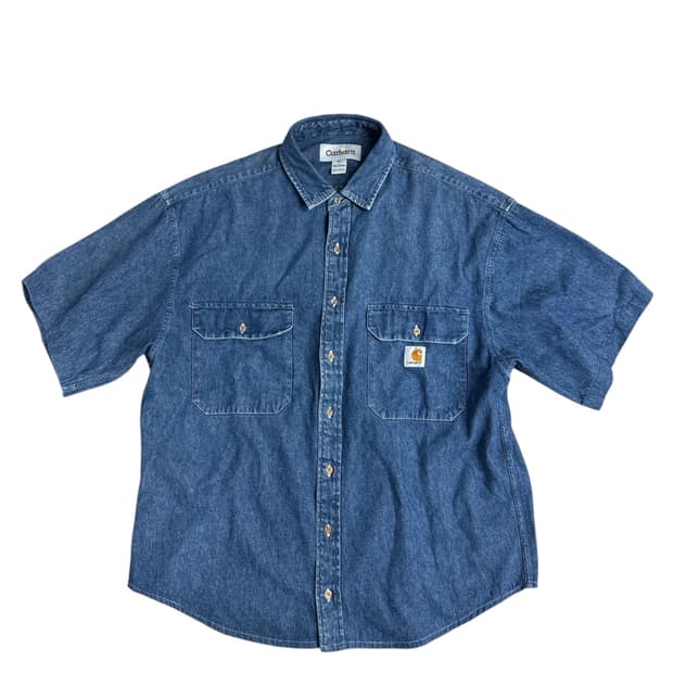 칼하트(CARHARTT)  청남방 코튼 면 반팔셔츠 L