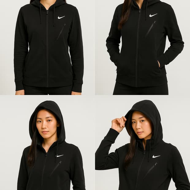 나이키 블랙 기모후드집업 여성 M 66 50