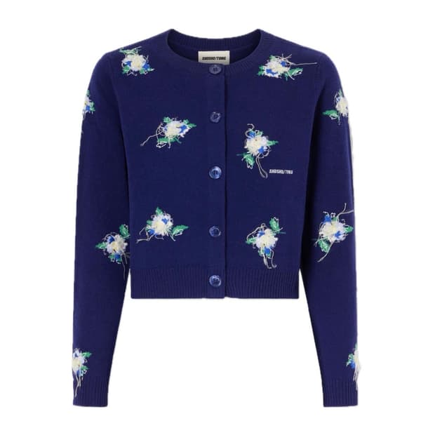 [8,10,12]슈슈통 26ss 스레드워크 플로럴 가디건/네이비