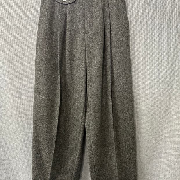 10 Corso Como x ZANINI 헤링본 더블 버튼 와이드 슬랙스