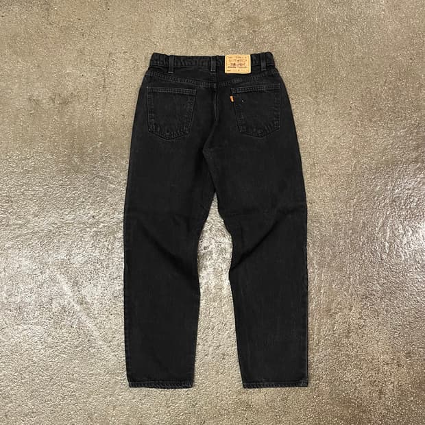 90s USA Levis550 오렌지탭 블랙진 (31“)