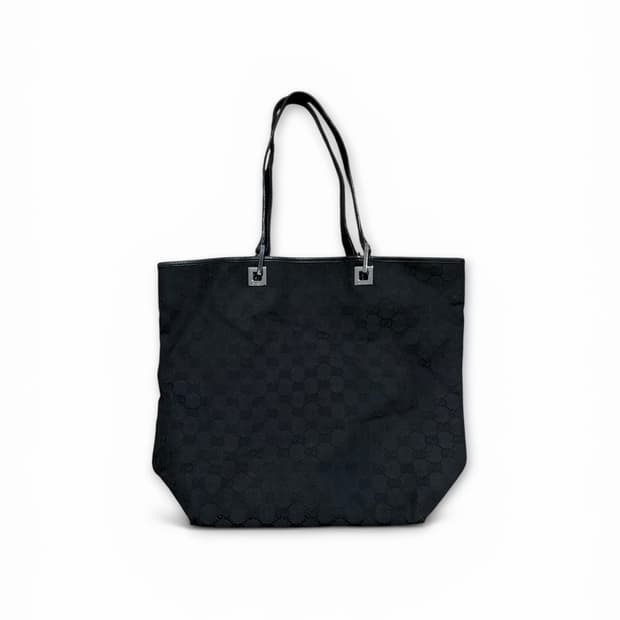 Gucci GG 모노그램 캔버스 블랙 토트백