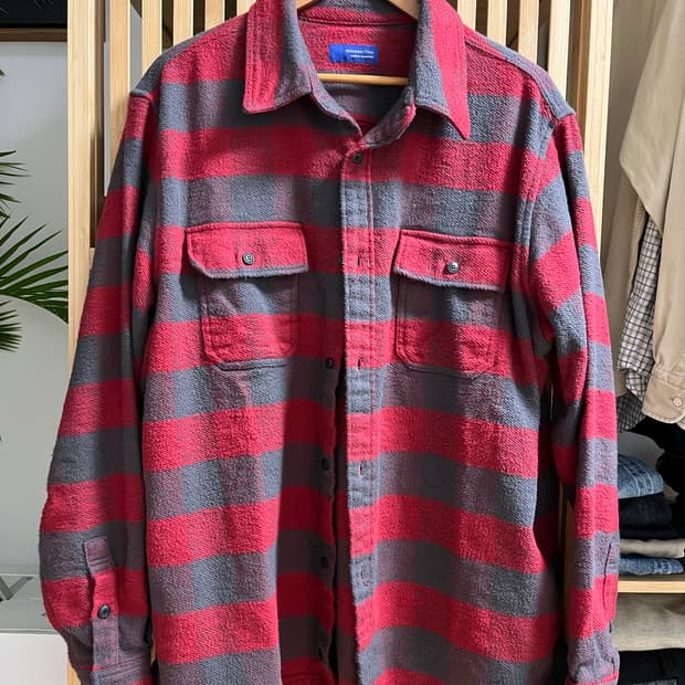 에센스룸 리저렉션 럼버잭 셔츠 레드 라지