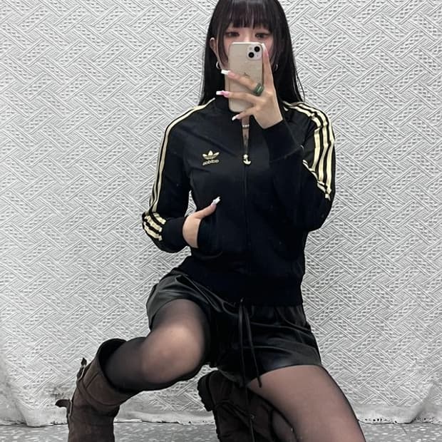 아디다스 메달리스트 스티치 트레포일 딱붙핏 져지 집업 90 C13521