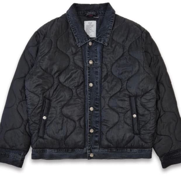 orleans re work quilted jacket black