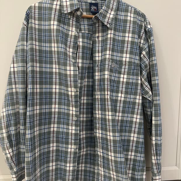 90s 스투시 체크셔츠 MADE IN USA