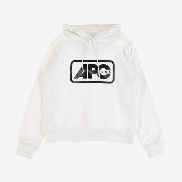 APC 로고 후드티 화이트