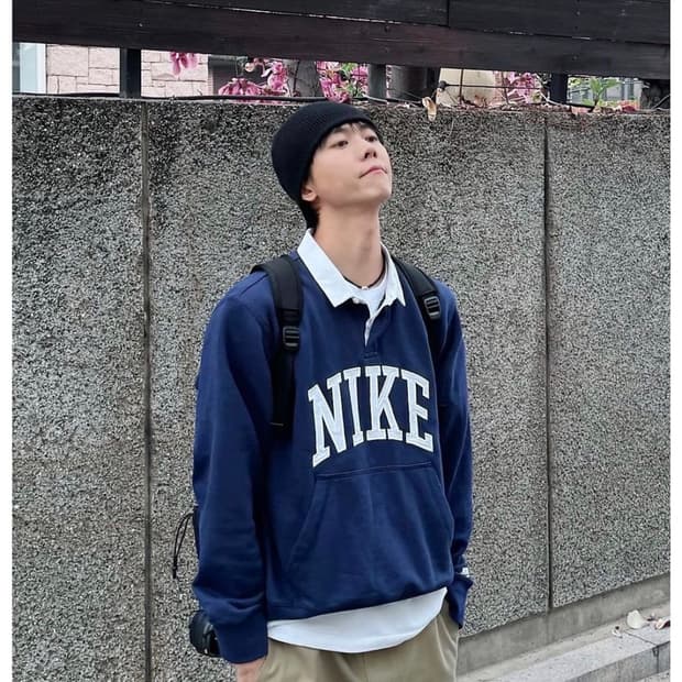 주우재 나이키 폴로 럭비티 XL