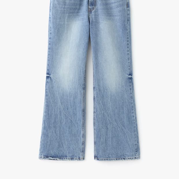 이핏 / 시그니처 플레어 데님팬츠 (블루) / M