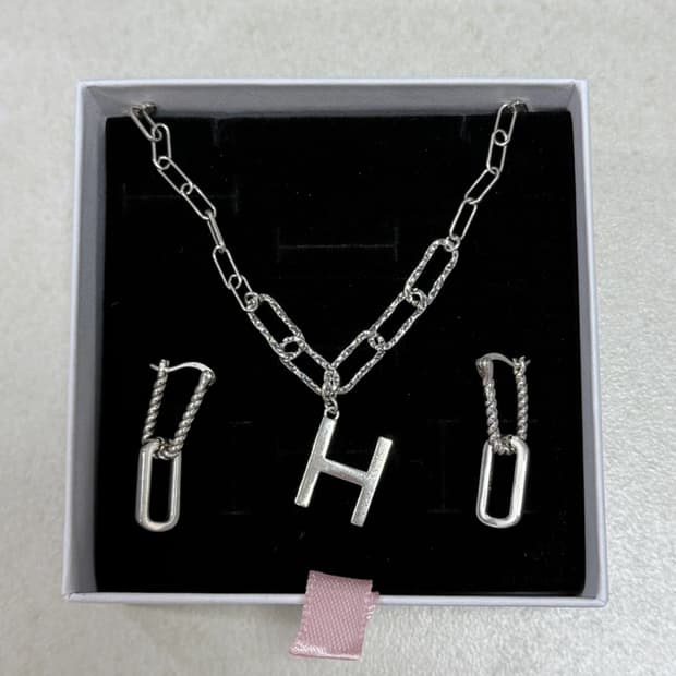 실버925 목걸이 귀걸이 세트