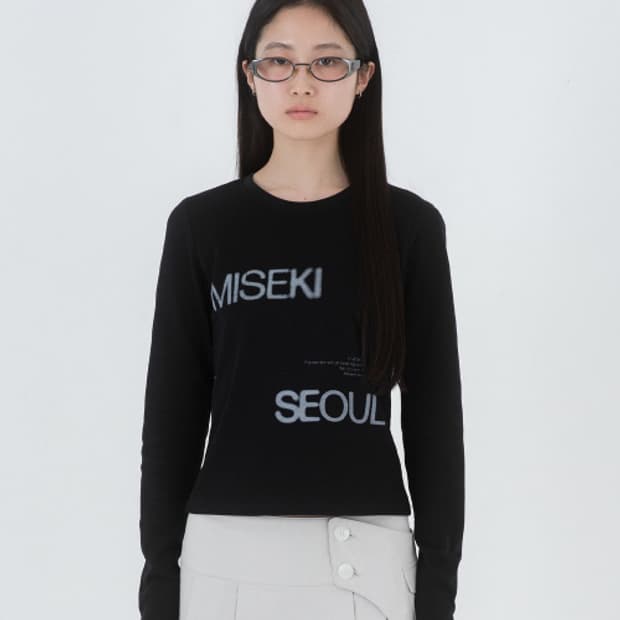미세키 서울 로고 롱슬리브 블랙