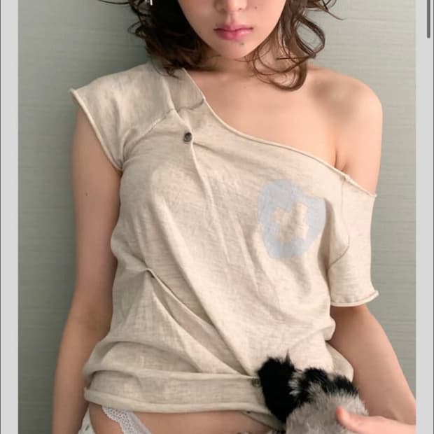 샵페어리 button up zodiac half T-shirt