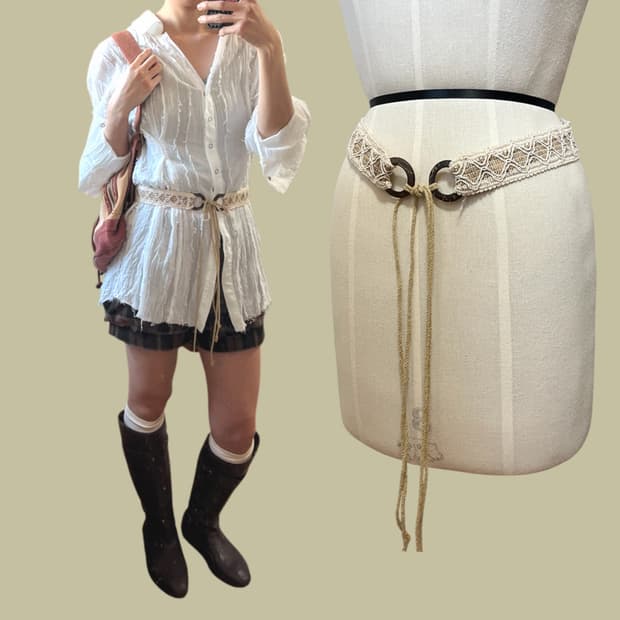 모리걸 보헤미안 그런지 레이스 벨트