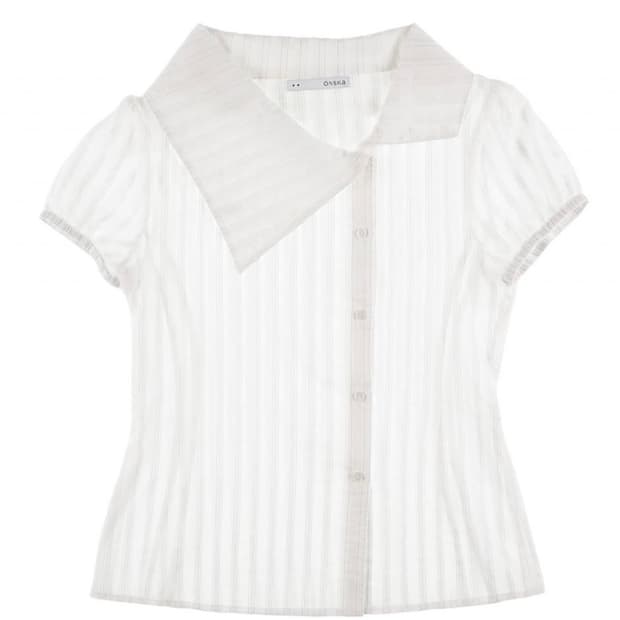 Onska 온스카 DRAPE COLLAR BLOUSE (WHITE) 