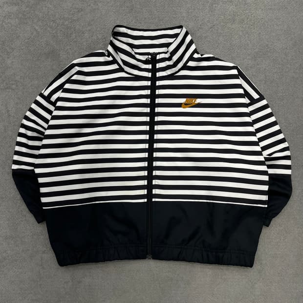 S 나이키 스트라이프 바람막이 자켓