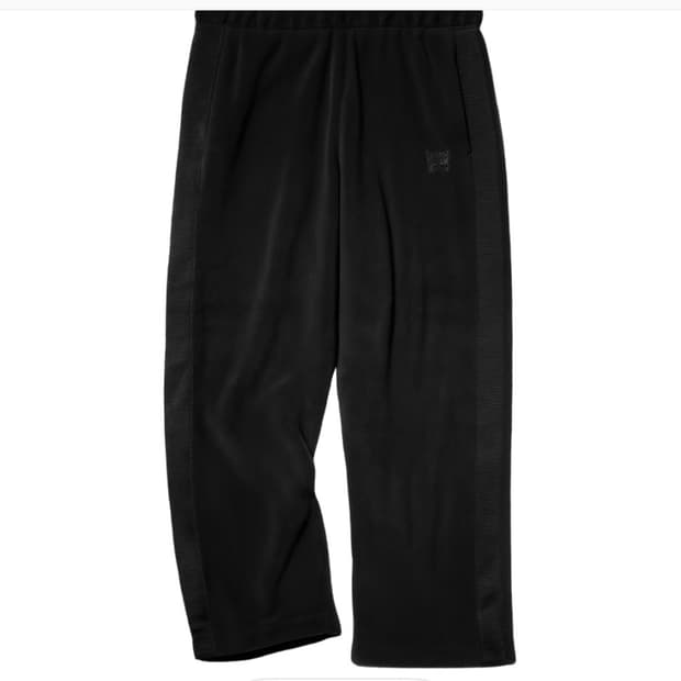 [L] 유니클로 x 니들스 유니들스 후리스와이드팬츠 긴기장 블랙