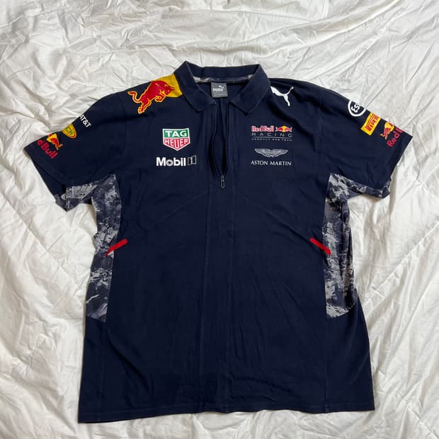 빈티지 푸마 레드불 티셔츠