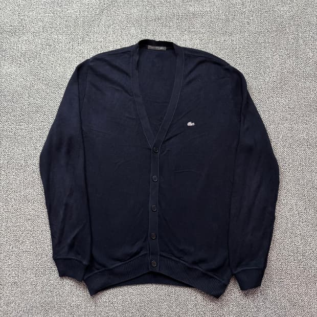 라코스테 네이비 브이넥 니트 가디건
